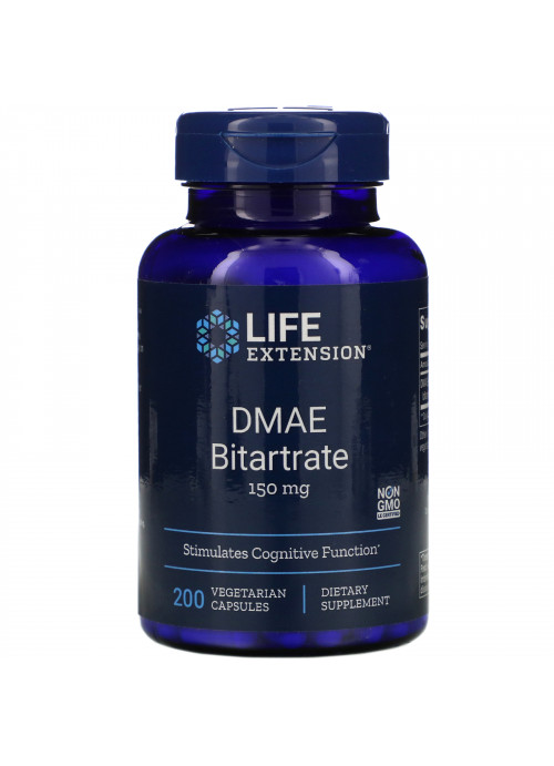 Life Extension, DMAE Bitartrate, 150 mg, 200 Vegetarian Capsules