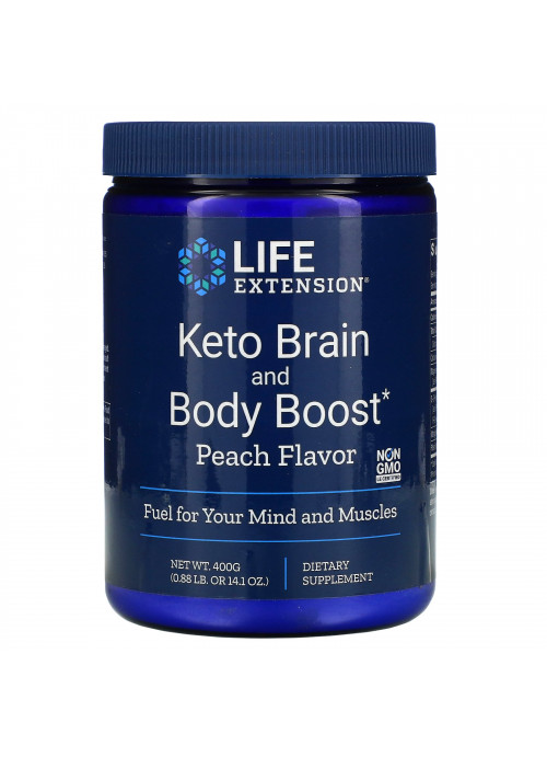 Life Extension, Keto Brain and Body Boost, Peach Flavor, 14.1 oz (400 g)