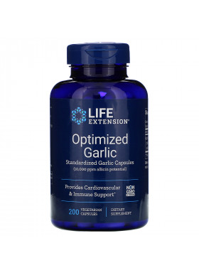 Life Extension, Optimized Garlic, Standardized Garlic Capsules, 200 Vegetarian Capsules