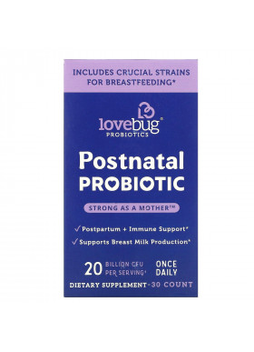 LoveBug, Postnatal Probiotic, 20 Billion CFU, 30 Count