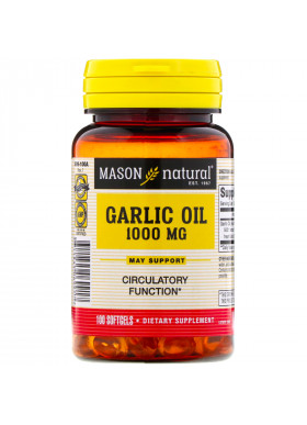 Mason Natural, Garlic Oil, 1000 mg, 100 Softgels