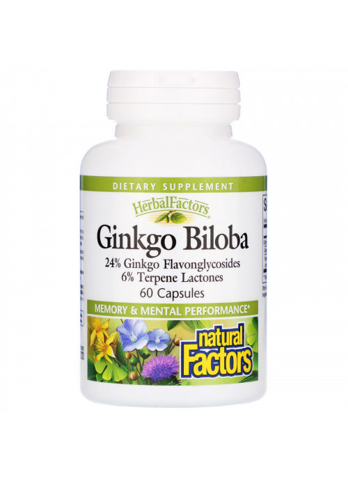 Natural Factors, Ginkgo Biloba, 60 Capsules