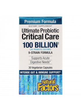Natural Factors, Ultimate Probiotic, Critical Care, 100 Billion CFU, 30 Vegetarian Capsules