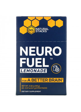 Natural Stacks, Neuro Fuel, Lemonade, 20 Stick Packs, 0.17 oz ( 4.7 g) Each