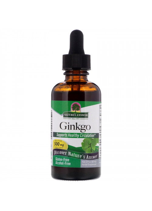 Nature's Answer, Ginkgo, Alcohol-Free, 500 mg, 2 fl oz (60 ml)