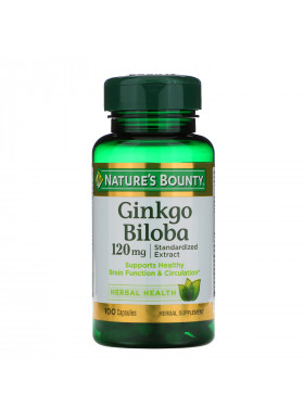 Nature's Bounty, Ginkgo Biloba, 120 mg, 100 Capsules