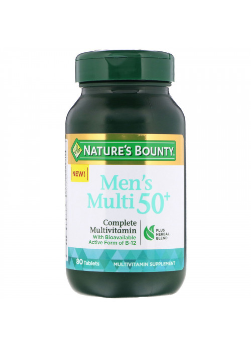 Nature's Bounty, Men's Multi 50+, Complete Multivitamin, 80 Tablets