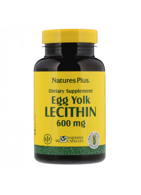 Nature's Plus, Egg Yolk Lecithin, 600 mg, 90 Vegetarian Capsules