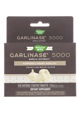 Nature's Way, Garlinase 5000, 320 mg , 100 Enteric-Coated Tablets