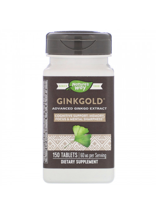 Nature's Way, Ginkgold, 60 mg, 150 Tablets