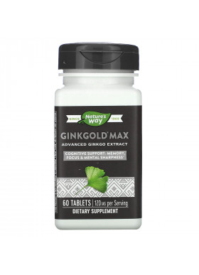 Nature's Way, Ginkgold Max, 120 mg, 60 Tablets