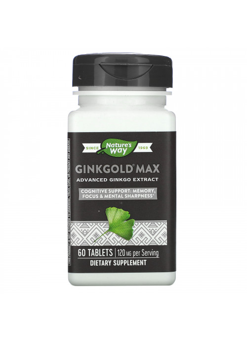 Nature's Way, Ginkgold Max, 120 mg, 60 Tablets