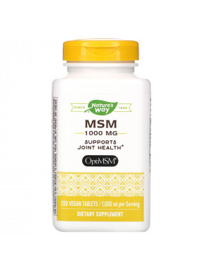 Nature's Way, MSM, 1,000 mg, 200 Vegan Tablets