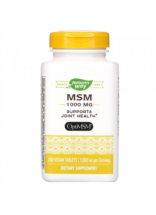 Nature's Way, MSM, 1,000 mg, 200 Vegan Tablets