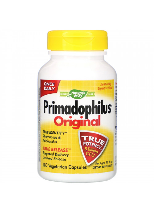 Nature's Way, Primadophilus, Original, Ages 12 & Up, 5 Billion CFU, 180 Vegetarian Capsules