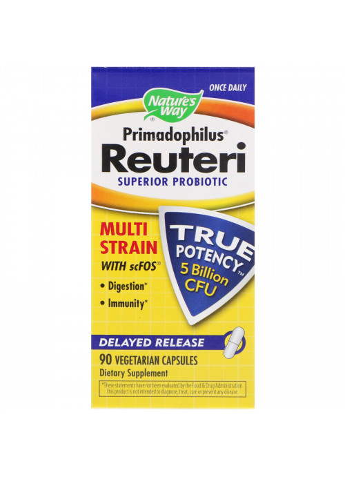 Nature's Way, Primadophilus Reuteri, Superior Probiotic, 90 Vegetarian Capsules