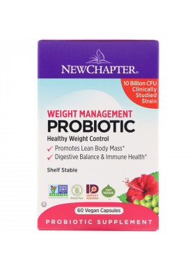 New Chapter, Weight Management Probiotic, 10 Billion CFU, 60 Vegan Capsules