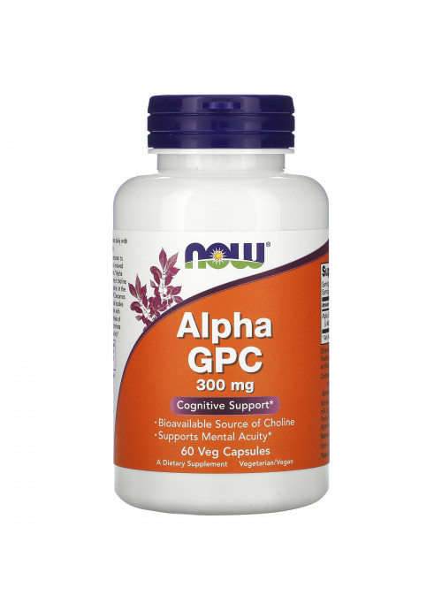 Now Foods, Alpha GPC, 300 mg, 60 Veg Capsules