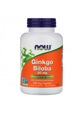 Now Foods, Ginkgo Biloba, 60 mg, 240 Veg Capsules