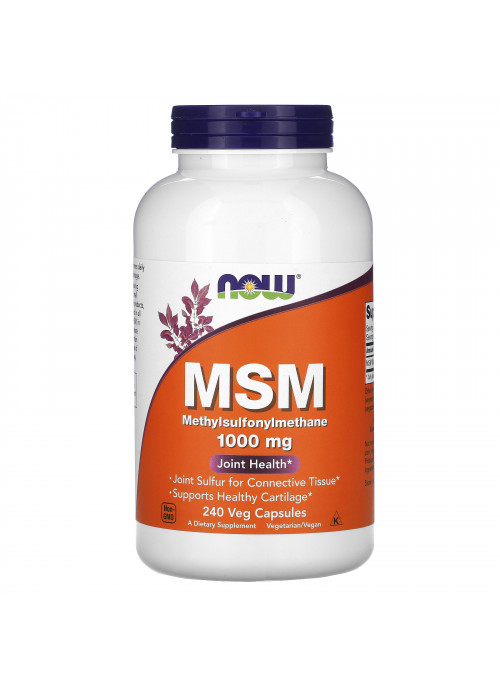 Now Foods, MSM, Methylsulfonylmethane, 1,000 mg, 240 Veg Capsules