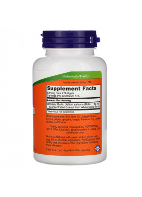 Now Foods, Odorless Garlic, Concentrated Extract, 250 Softgels