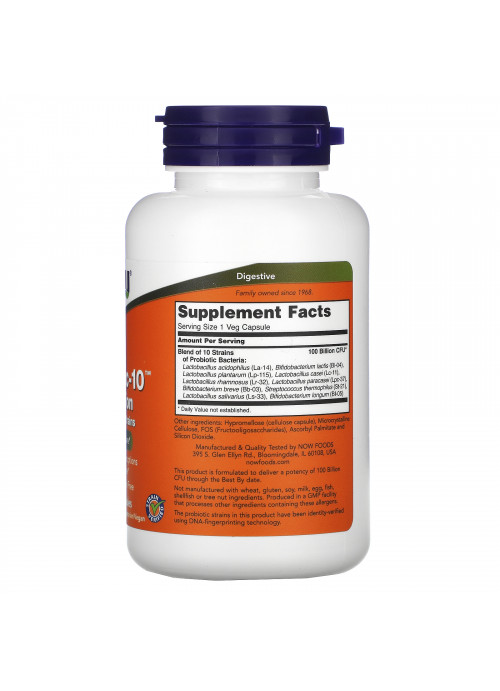 Now Foods, Probiotic-10, 100 Billion, 60 Veg Capsules