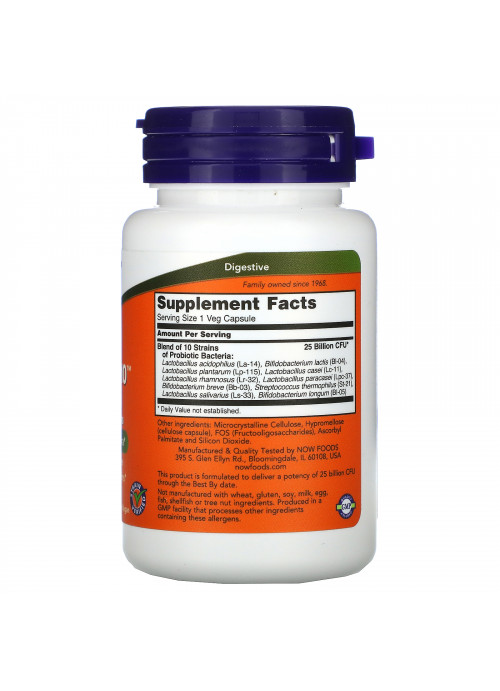 Now Foods, Probiotic-10, 25 Billion, 50 Veg Capsules
