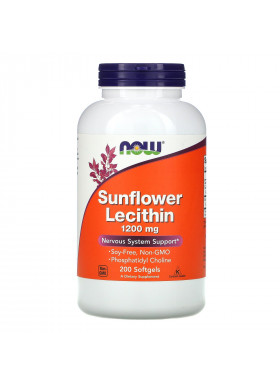 Now Foods, Sunflower Lecithin, 1,200 mg, 200 Softgels