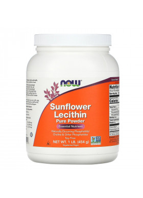 Now Foods, Sunflower Lecithin, Pure Powder, 1 lb (454 g)