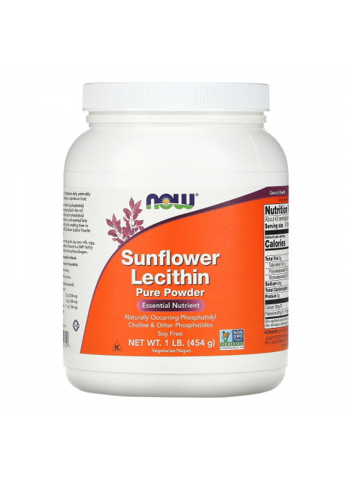 Now Foods, Sunflower Lecithin, Pure Powder, 1 lb (454 g)