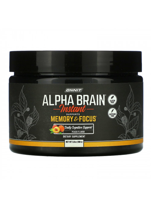 Onnit, Alpha Brain Instant, Memory & Focus, Peach , 3.8 oz (108 g)