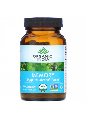 Organic India, Memory, 90 Vegetarian Caps