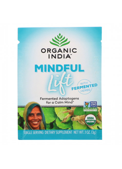 Organic India, Mindful Lift, Fermented Adaptogens, 15 Packs, 0.1 oz (3 g) Each