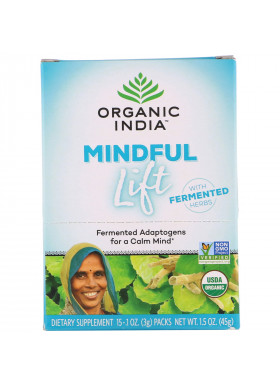 Organic India, Mindful Lift, Fermented Adaptogens, 15 Packs, 0.1 oz (3 g) Each