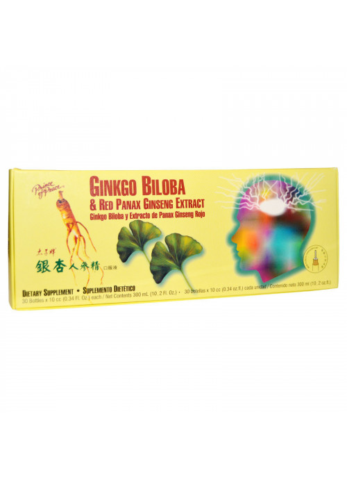 Prince of Peace, Ginkgo Biloba & Red Panax Ginseng Extract, 30 Bottles, 0.34 fl oz Each