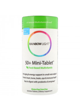 Rainbow Light, 50+ Mini-Tablet, Food-Based Multivitamin, 180 Mini-Tablets