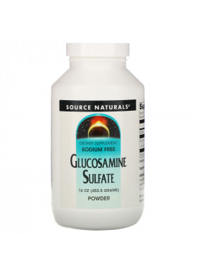 Source Naturals, Glucosamine Sulfate Powder, Sodium Free, 16 oz (453.6 g)