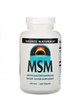 Source Naturals, MSM (Methylsulfonylmethane), 750 mg, 240 Tablets