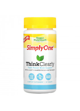 Super Nutrition, SimplyOne, Think Clearly, 30 Tablets