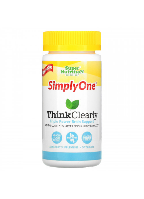 Super Nutrition, SimplyOne, Think Clearly, 30 Tablets