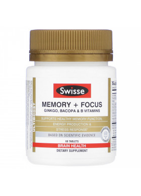 Swisse, Ultiboost, Memory + Focus, 60 Tablets