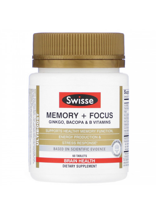 Swisse, Ultiboost, Memory + Focus, 60 Tablets