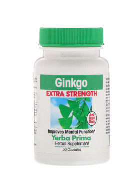 Yerba Prima, Ginkgo Extra Strength, 50 Capsules