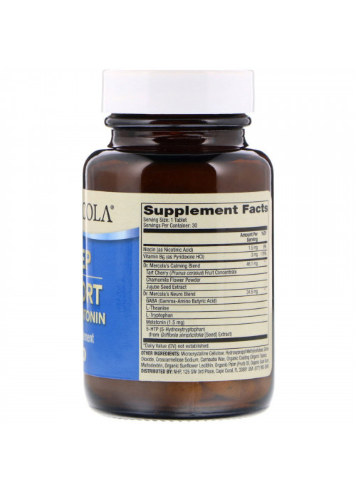 Dr. Mercola, Sleep Support with Melatonin, 30 Tablets