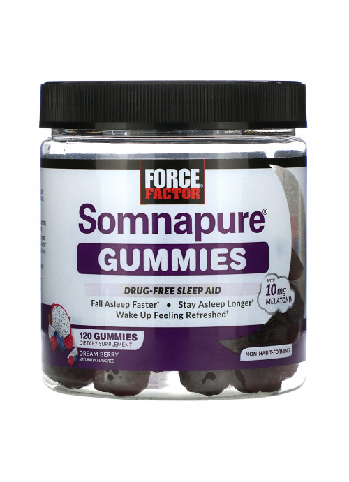 Force Factor, Somnapure Gummies, Melatonin 10 mg, Dream Berry, 120 Gummies