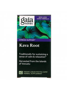 Gaia Herbs, Kava Root, 60 Vegan Liquid Phyto-Caps