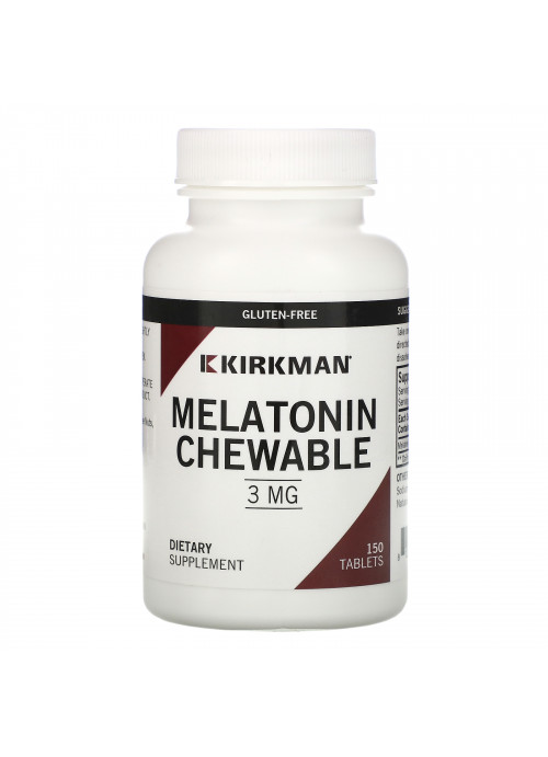 Kirkman Labs, Melatonin Chewable, 3 mg, 150 Tablets