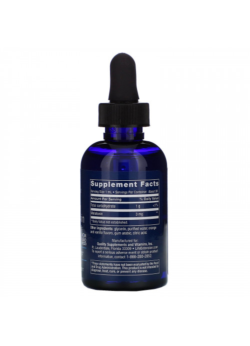 Life Extension, Fast-Acting Liquid Melatonin, Citrus-Vanilla Flavor, 2 fl oz (59 ml)