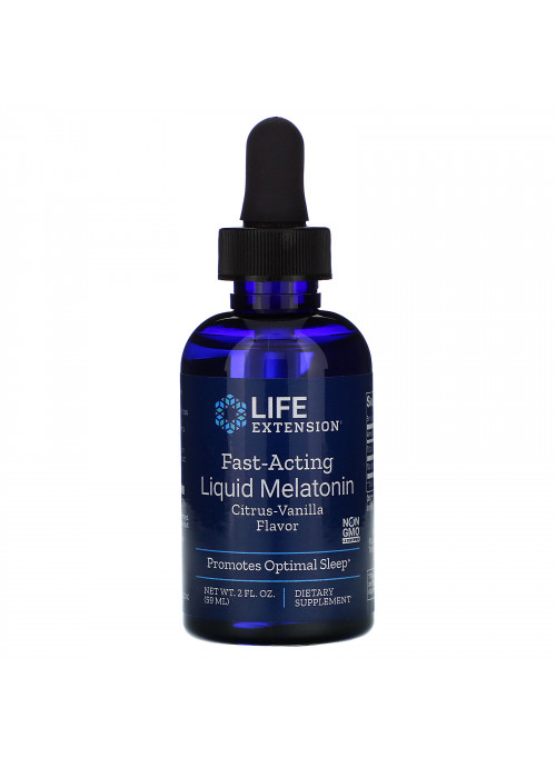 Life Extension, Fast-Acting Liquid Melatonin, Citrus-Vanilla Flavor, 2 fl oz (59 ml)