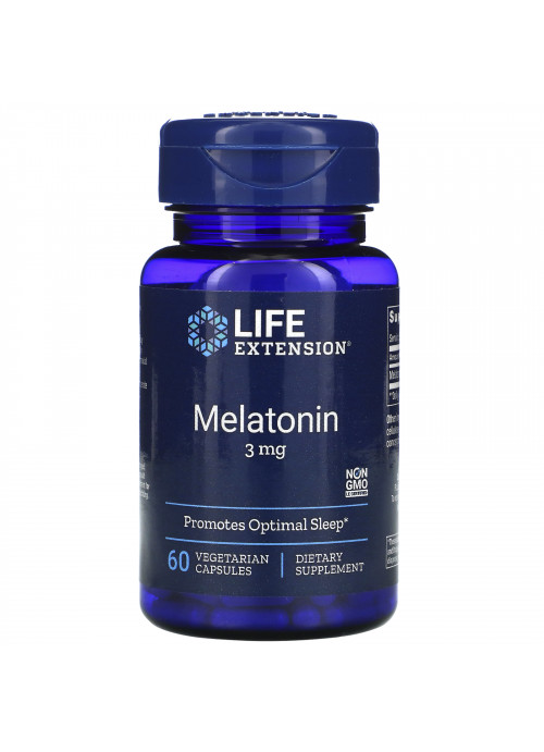 Life Extension, Melatonin, 3 mg, 60 Vegetarian Capsules